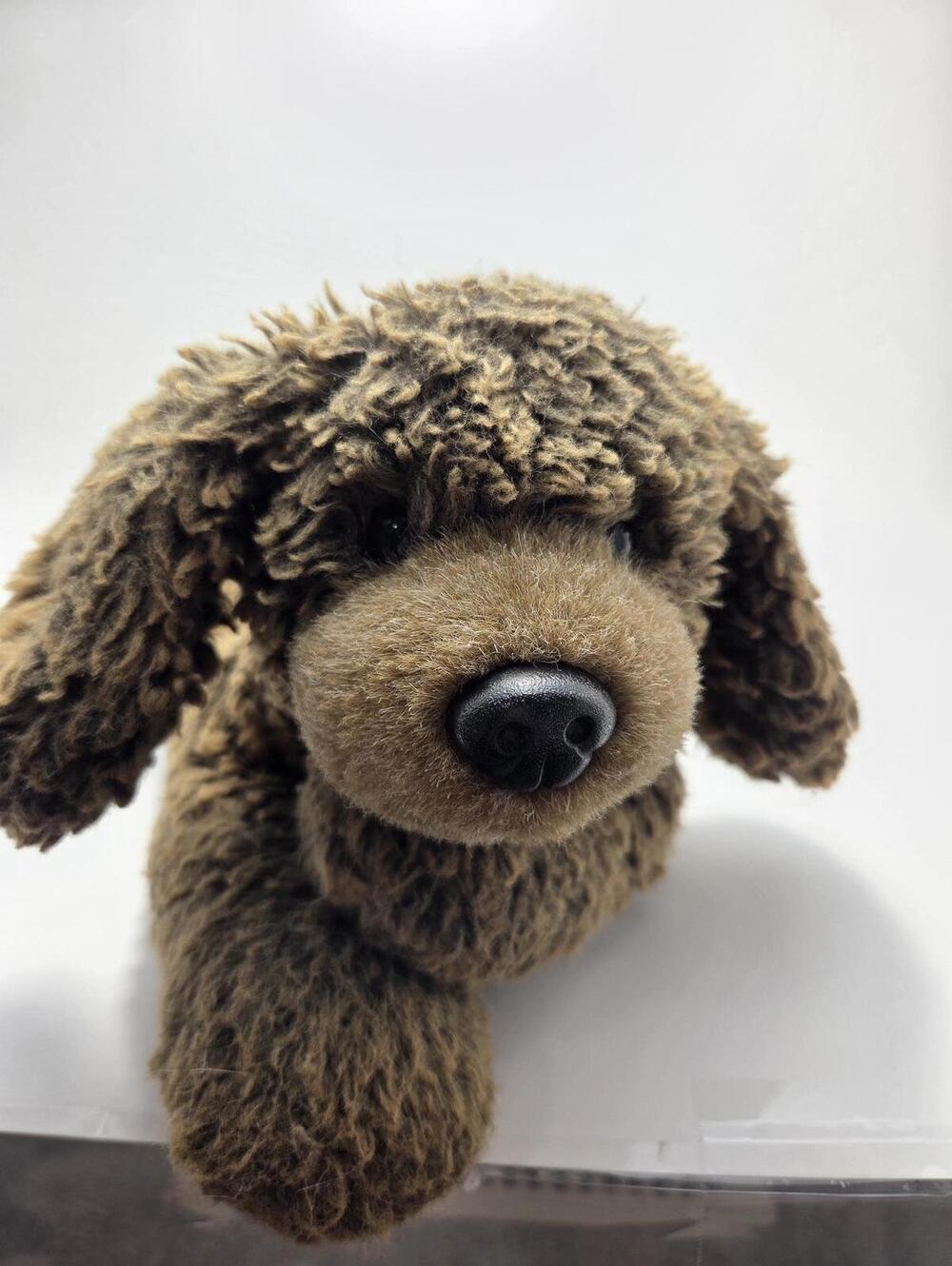 GUND Brown Dog Plush Laying Down Vintage Rare (13 inch) Pre Loved